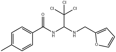 4-methyl-N-{2,2,2-trichloro-1-[(2-furylmethyl)amino]ethyl}benzamide Struktur