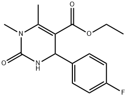 ethyl 4-(4-fluorophenyl)-1,6-dimethyl-2-oxo-1,2,3,4-tetrahydro-5-pyrimidinecarboxylate Struktur