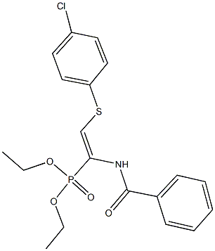 diethyl 1-(benzoylamino)-2-[(4-chlorophenyl)sulfanyl]vinylphosphonate Struktur