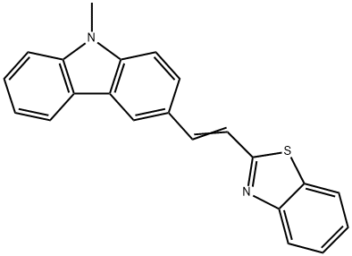 3-[2-(1,3-benzothiazol-2-yl)vinyl]-9-methyl-9H-carbazole Struktur