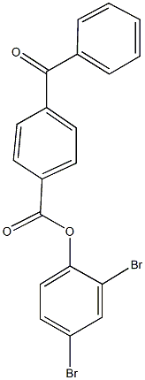 2,4-dibromophenyl 4-benzoylbenzoate Struktur