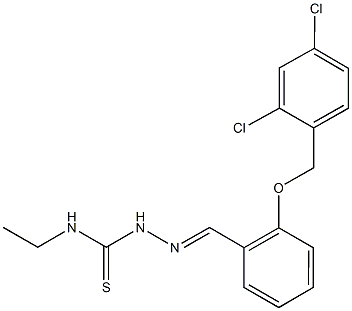 2-[(2,4-dichlorobenzyl)oxy]benzaldehyde N-ethylthiosemicarbazone Struktur