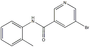 5-bromo-N-(2-methylphenyl)nicotinamide Struktur