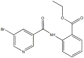 ethyl 2-{[(5-bromo-3-pyridinyl)carbonyl]amino}benzoate Struktur