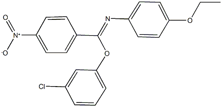 3-chlorophenyl N-(4-ethoxyphenyl)-4-nitrobenzenecarboximidoate Struktur