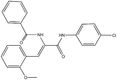 N-[1-[(4-chloroanilino)carbonyl]-2-(2-methoxyphenyl)vinyl]benzamide Struktur