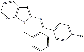 N-(1-benzyl-1H-benzimidazol-2-yl)-N-(4-bromobenzylidene)amine Struktur