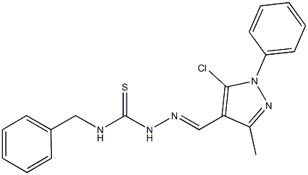 5-chloro-3-methyl-1-phenyl-1H-pyrazole-4-carbaldehyde N-benzylthiosemicarbazone Struktur