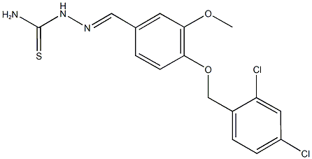 4-[(2,4-dichlorobenzyl)oxy]-3-methoxybenzaldehyde thiosemicarbazone Struktur