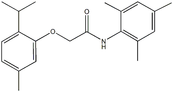 2-(2-isopropyl-5-methylphenoxy)-N-mesitylacetamide Struktur