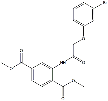 dimethyl 2-{[(3-bromophenoxy)acetyl]amino}terephthalate Struktur