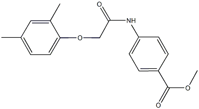 methyl 4-{[(2,4-dimethylphenoxy)acetyl]amino}benzoate Struktur