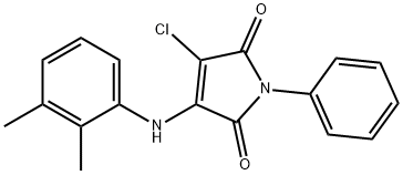 3-chloro-4-(2,3-dimethylanilino)-1-phenyl-1H-pyrrole-2,5-dione Struktur