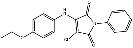 3-chloro-4-(4-ethoxyanilino)-1-phenyl-1H-pyrrole-2,5-dione Struktur