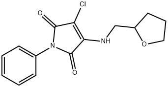 3-chloro-1-phenyl-4-[(tetrahydro-2-furanylmethyl)amino]-1H-pyrrole-2,5-dione Struktur