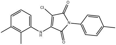 3-chloro-4-(2,3-dimethylanilino)-1-(4-methylphenyl)-1H-pyrrole-2,5-dione Struktur