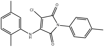 3-chloro-4-(2,5-dimethylanilino)-1-(4-methylphenyl)-1H-pyrrole-2,5-dione Struktur