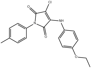 3-chloro-4-(4-ethoxyanilino)-1-(4-methylphenyl)-1H-pyrrole-2,5-dione Struktur