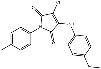 3-chloro-4-(4-ethylanilino)-1-(4-methylphenyl)-1H-pyrrole-2,5-dione Struktur