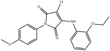 3-chloro-4-(2-ethoxyanilino)-1-(4-methoxyphenyl)-1H-pyrrole-2,5-dione Struktur