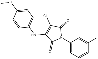 3-chloro-4-(4-methoxyanilino)-1-(3-methylphenyl)-1H-pyrrole-2,5-dione Struktur