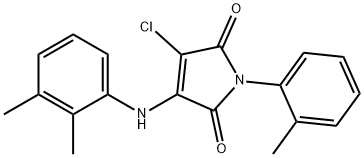 3-chloro-4-(2,3-dimethylanilino)-1-(2-methylphenyl)-1H-pyrrole-2,5-dione Struktur