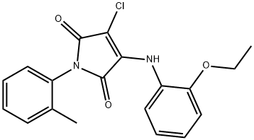 3-chloro-4-(2-ethoxyanilino)-1-(2-methylphenyl)-1H-pyrrole-2,5-dione Struktur