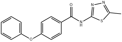 N-(5-methyl-1,3,4-thiadiazol-2-yl)-4-phenoxybenzamide Struktur