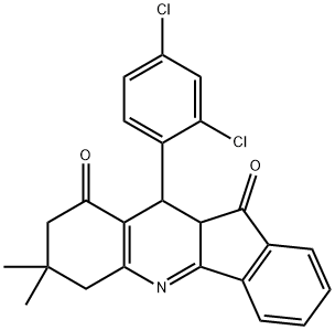 10-(2,4-dichlorophenyl)-7,7-dimethyl-7,8,10,10a-tetrahydro-6H-indeno[1,2-b]quinoline-9,11-dione Struktur