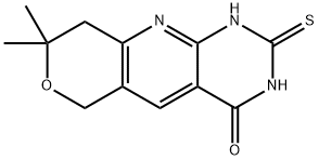 8,8-dimethyl-2-thioxo-1,2,3,6,8,9-hexahydro-4H-pyrano[3',4':5,6]pyrido[2,3-d]pyrimidin-4-one Struktur