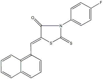 3-(4-fluorophenyl)-5-(1-naphthylmethylene)-2-thioxo-1,3-thiazolidin-4-one Struktur