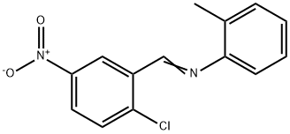 N-(2-chloro-5-nitrobenzylidene)-2-methylaniline Struktur