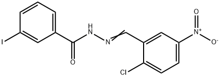 N'-{2-chloro-5-nitrobenzylidene}-3-iodobenzohydrazide Struktur