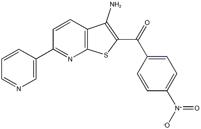 [3-amino-6-(3-pyridinyl)thieno[2,3-b]pyridin-2-yl]{4-nitrophenyl}methanone Struktur