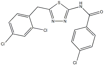 4-chloro-N-[5-(2,4-dichlorobenzyl)-1,3,4-thiadiazol-2-yl]benzamide Struktur