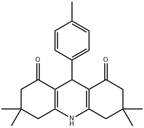 3,3,6,6-tetramethyl-9-(4-methylphenyl)-3,4,6,7,9,10-hexahydro-1,8(2H,5H)-acridinedione Struktur