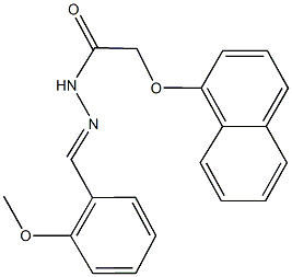 N'-(2-methoxybenzylidene)-2-(1-naphthyloxy)acetohydrazide Struktur