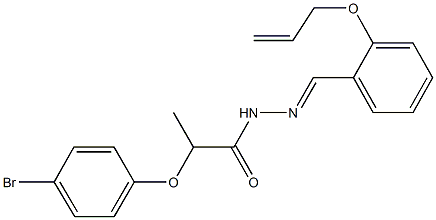 N'-[2-(allyloxy)benzylidene]-2-(4-bromophenoxy)propanohydrazide Struktur