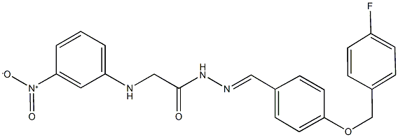 N'-{4-[(4-fluorobenzyl)oxy]benzylidene}-2-{3-nitroanilino}acetohydrazide Struktur