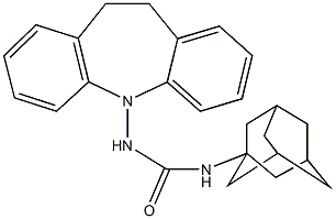 N-(1-adamantyl)-N'-(10,11-dihydro-5H-dibenzo[b,f]azepin-5-yl)urea Struktur