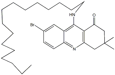 7-bromo-9-(hexadecylamino)-3,3-dimethyl-3,4-dihydro-1(2H)-acridinone Struktur