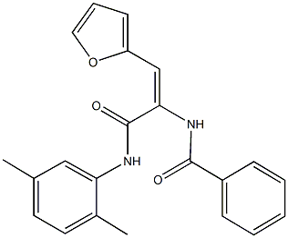 N-[1-[(2,5-dimethylanilino)carbonyl]-2-(2-furyl)vinyl]benzamide Struktur