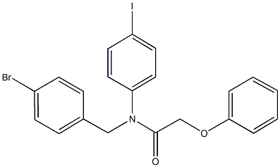 N-[(4-bromophenyl)methyl]-N-(4-iodophenyl)-2-(phenyloxy)acetamide Struktur