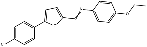 N-{[5-(4-chlorophenyl)-2-furyl]methylene}-N-(4-ethoxyphenyl)amine Struktur