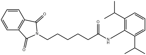 N-(2,6-diisopropylphenyl)-6-(1,3-dioxo-1,3-dihydro-2H-isoindol-2-yl)hexanamide Struktur