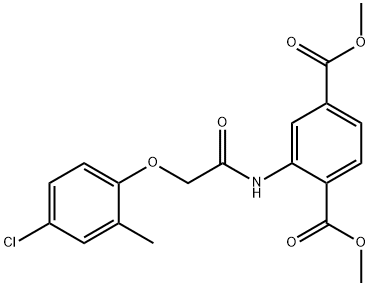 dimethyl 2-{[(4-chloro-2-methylphenoxy)acetyl]amino}terephthalate Struktur