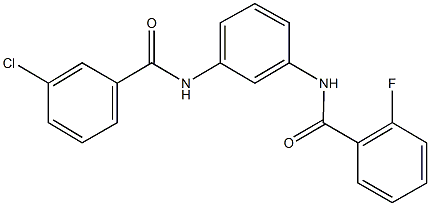 N-{3-[(3-chlorobenzoyl)amino]phenyl}-2-fluorobenzamide Struktur