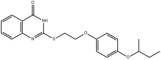 2-{[2-(4-sec-butoxyphenoxy)ethyl]sulfanyl}-4(1H)-quinazolinone Struktur