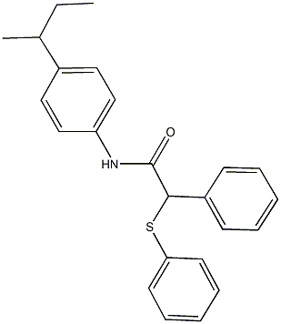 N-(4-sec-butylphenyl)-2-phenyl-2-(phenylsulfanyl)acetamide Struktur