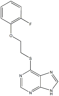 2-fluorophenyl 2-(9H-purin-6-ylsulfanyl)ethyl ether Struktur